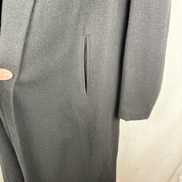 Cashmere Black Women's S Coat 1950s 1960s - Picture 7 of 10
